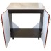 Masca pentru chiuveta cu 2 usi 80 cm Zebra, Wenge/MDF Cedru Mustata, cu blat Travertin, 80 x 85 x 60 cm